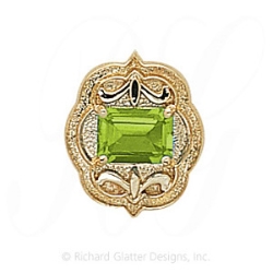 GS255 PD - 14 Karat Gold Peridot Slide 